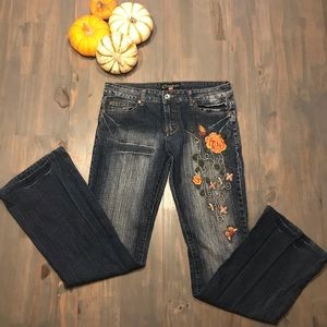 Onado Jeans embroidered faded jeans